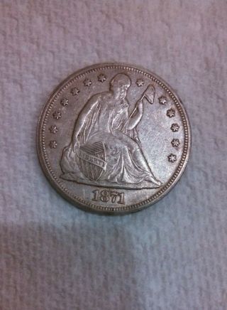 1871 Seated Liberty Dollar Rare At See Pictures Higher Grade