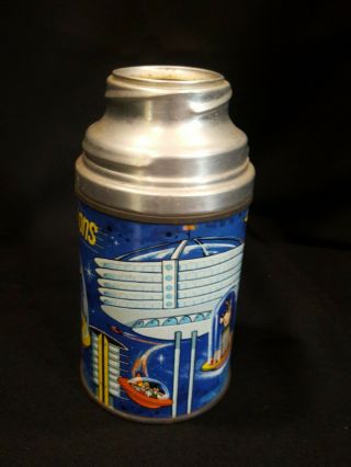 1963 The Jetsons Metal Dome Lunch Box Thermos Hanna Barbara Vintage Rare no top 3