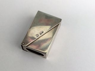 Antique Solid Silver Hinged Match Box Holder,  1919
