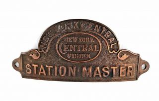 Vintage Station Master Hat Badge From York Central System Railroad Train Nyc