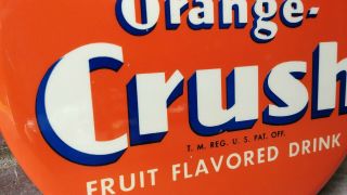 Rare Vintage Orange Crush “Crushy” Celluloid Advertising Soda Sign 1945 3