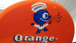 Rare Vintage Orange Crush “Crushy” Celluloid Advertising Soda Sign 1945 7