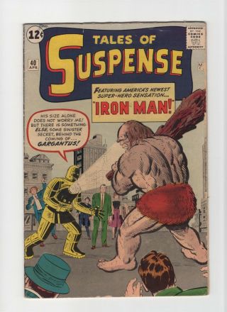Tales Of Suspense 40 Fn - 5.  5 Vintage Marvel Comic Key 2nd Iron Man Silver 12c