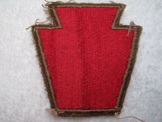 Us Army Wwii 28th Infantry Division Worn Greenback Vintage Patch