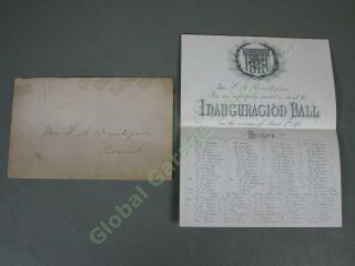 Rare 1873 Ulysses S Grant Presidential Inaugural Ball Invitation With Envelope