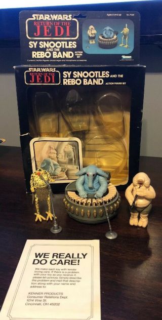 Vintage Star Wars Rotj Sy Snootles & Max Rebo Band Kenner Complete Box