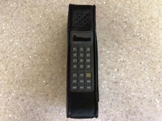 Vintage Motorola Gold Series Brick Cellular Cell Phone W/leather Case -