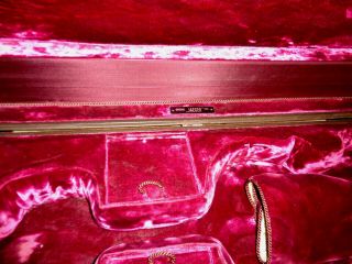 JAEGER Vintage 1960 ' s Leather Violin Case with Cover Brown 4