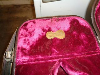 JAEGER Vintage 1960 ' s Leather Violin Case with Cover Brown 8