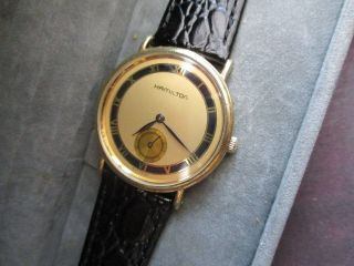 Mens Vintage Hamilton Quartz Watch And Has Leaflet,  Running Rare