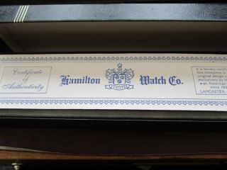 mens vintage hamilton quartz watch and has leaflet,  running rare 6
