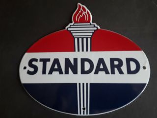 Vintage " Standard Oil " Porcelain Sign