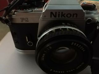 NIKON FG Vintage camera with lens Series E 50mm 1:1.  8 2