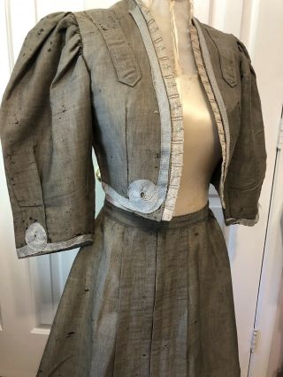 Antique Vintage Skirt Jacket 19th C Edwardian Victorian Ensemble