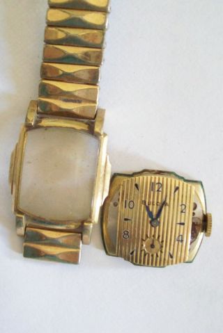 Vintage Mens Bulova Gold Filled 21 Jewel Watch - Repair Or Parts