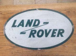 Ultra rare 1950s LAND ROVER series 1 aluminium dealer garage sign not enamel 3