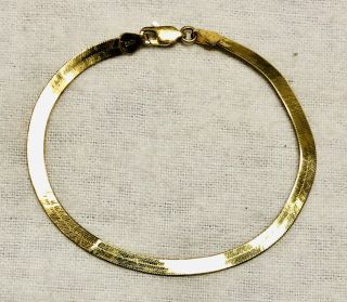 Vintage 10k Gold Bracelet 2.  4 Grams 7” Long