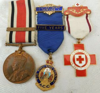 Rare Ww1 Great War Special Constabulary Red Cross Medal Supt Reverend - Hall - Yarr