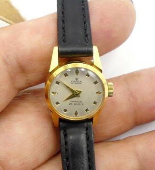 Vintage Swiss18k Gold Automatic Incabloc 25 Rubis Lady Watch