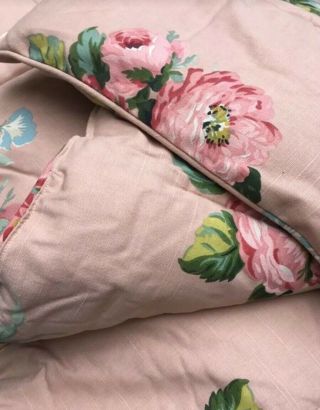 Vintage RALPH LAUREN HOME Pink Floral Comforter KING 2