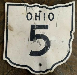 Vintage Authentic Highway Road Sign