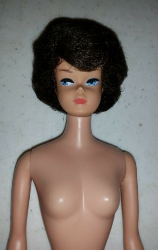 Vintage Bubble Cut Barbie Doll Rare Black Hair With American Girl Face Mold
