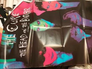 The Cure 1980s 39 X 59 Head On Door Uk Subway Poster Vg Folded Edge Tears Vtg
