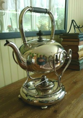 Antique Silver Plate Tilting Teapot E.  G.  Webster & Son Late 1800s