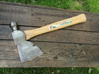 Vintage Keen Kutter Hatchet Carpenters Axe Hammer Tool Handle