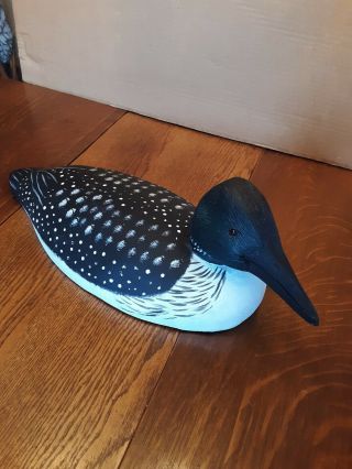 Loon Decoy By Tom Humberstone Wooden Carved Loon Duck Decoy