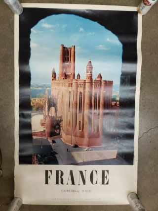 Vintage 1954 Travel France Cathedrale D 