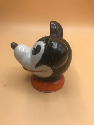 Vintage Mickey Mouse Head Bank Ceramic Japan 2