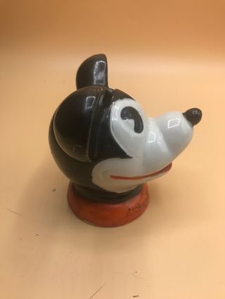 Vintage Mickey Mouse Head Bank Ceramic Japan 4