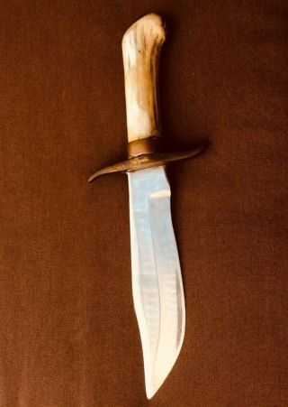 Vintage Bowie Knife: Custom Mountain Man Colorado Jackturquoise Inlay Bowie