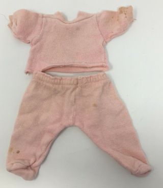 Vintage Effanbee Dy - Dee 11 " Doll Nitey Nite Pink Pajamas Clothing