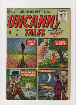 Uncanny Tales 31 Vintage Marvel Atlas Comic Pre - Hero Horror Golden Age 10c