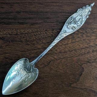 Daughters Of The American Revolution Sterling Souvenir Spoon - Durgin Art Nouveau
