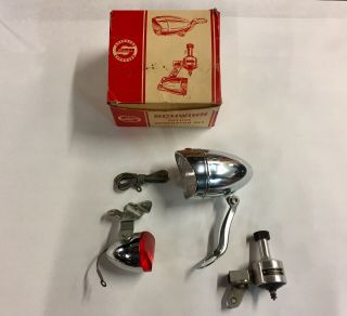 Vintage Schwinn Deluxe Light Generator Set Part 04140 Germany J15726