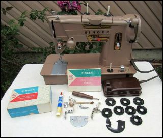 Vintage Singer 328k Slant O Matic Heavy Duty Sewing Machine With Cams