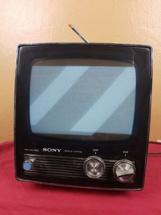 Vintage 1969 Sony Tv 950 Portable Small Television