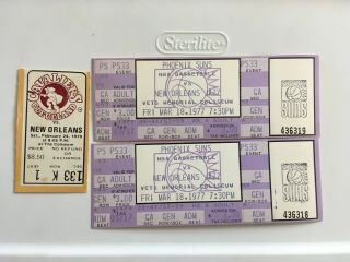 Vintage Orleans Jazz Pete Maravich Ticket Stub Historcal Game 1977 51 Pts
