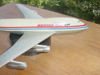 RARE VINTAGE BOEING 747SP JET AIRPLANE DESK MODEL BY PAC MIN NO STAND 2