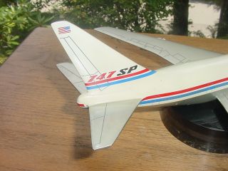 RARE VINTAGE BOEING 747SP JET AIRPLANE DESK MODEL BY PAC MIN NO STAND 3