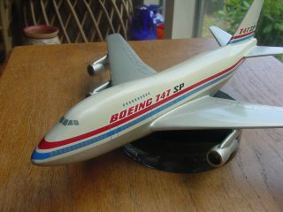 RARE VINTAGE BOEING 747SP JET AIRPLANE DESK MODEL BY PAC MIN NO STAND 5
