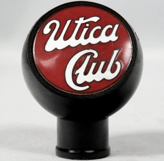 Vintage Utica Club Beer Ball Tap Knob Handle West End Brewing Co.  Black Red