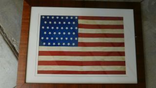 Framed 45 Star Antique American Flag