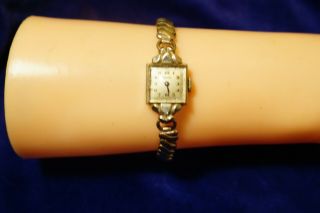 Vintage Rare Harvel 14 K White Gold Ladies Watch Non -