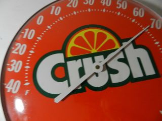 VINTAGE ADVERTISING THERMOMETER - VINTAGE 1960 ' S ORANGE CRUSH THERMOMETER - DRIVE - IN 4