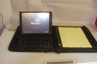 Vintage Ibm Transnote 2675 With Leather Cover,  Pen And Recovery Disc