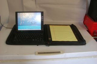 Vintage IBM Transnote 2675 with leather cover,  pen and recovery disc 2
